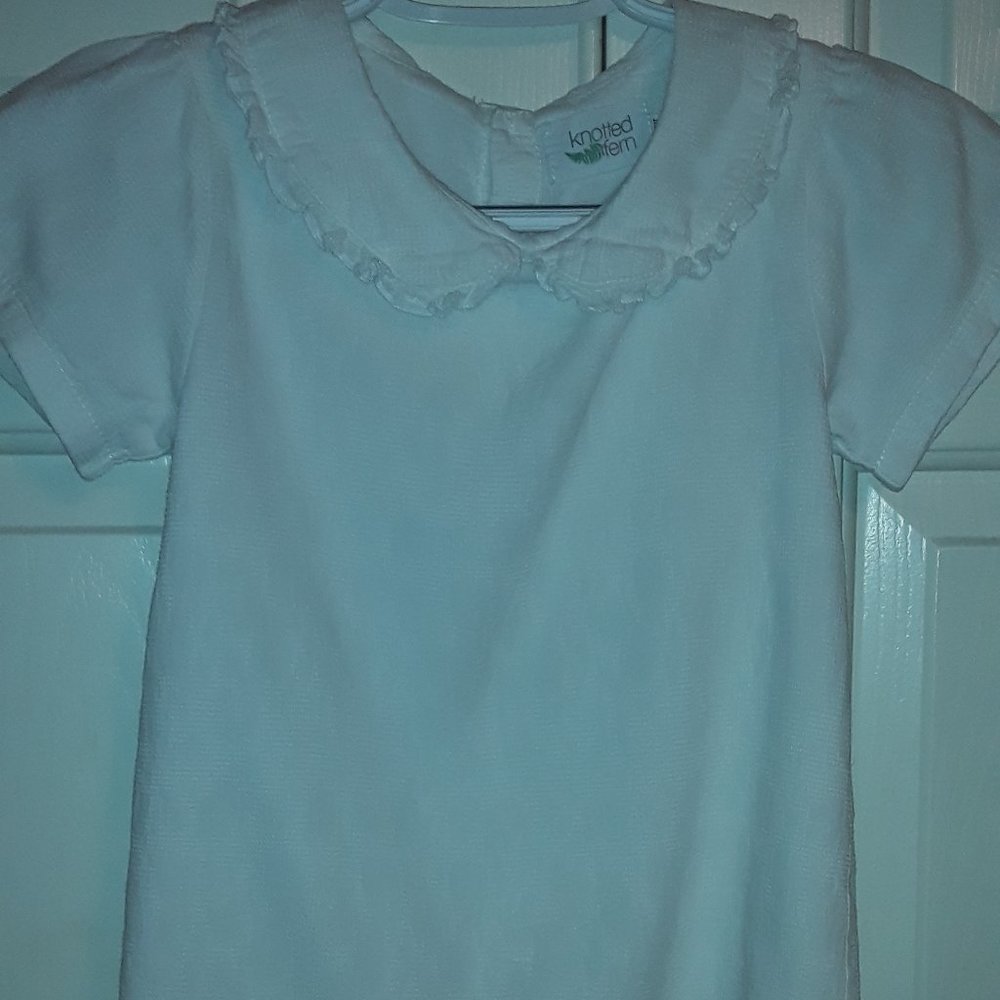 Knotted Fern White Blouse Girl